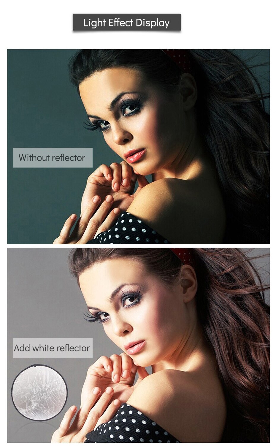 GODOX 2in1 60 x 90cm Portable Collapsible Light Oval Photography Reflector for Studio 60 x 90cm