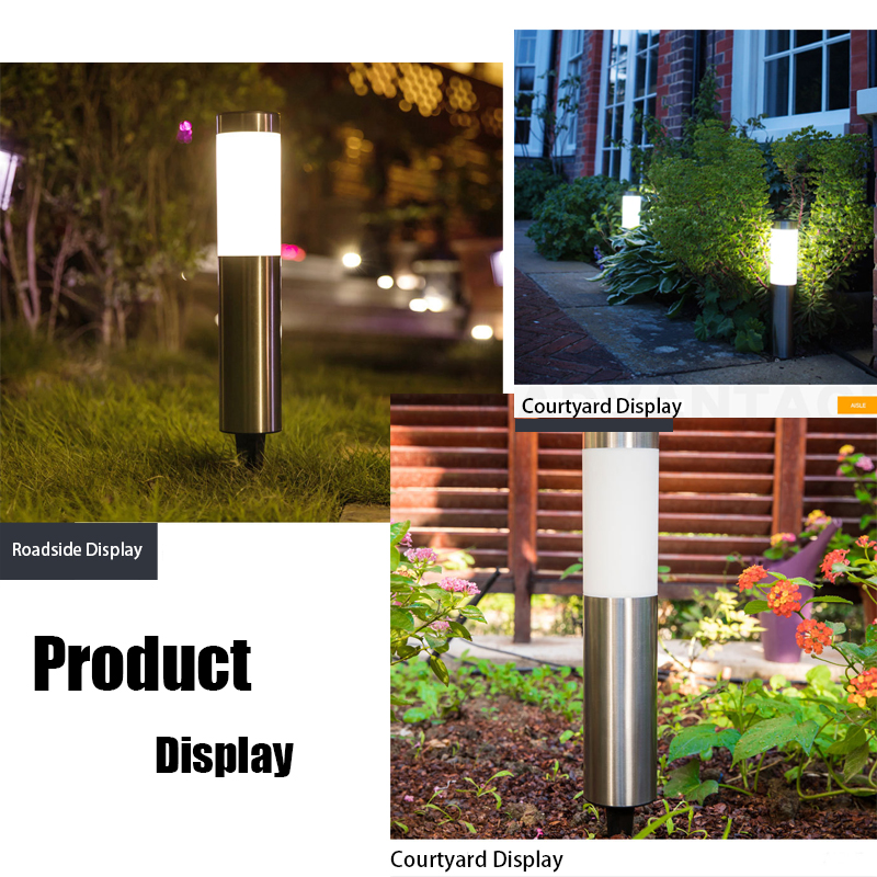 Luces solares para jardín al aire libre, luces LED cilíndricas, luces de tubo largo, luces de jardín, luces enchufables impermeables