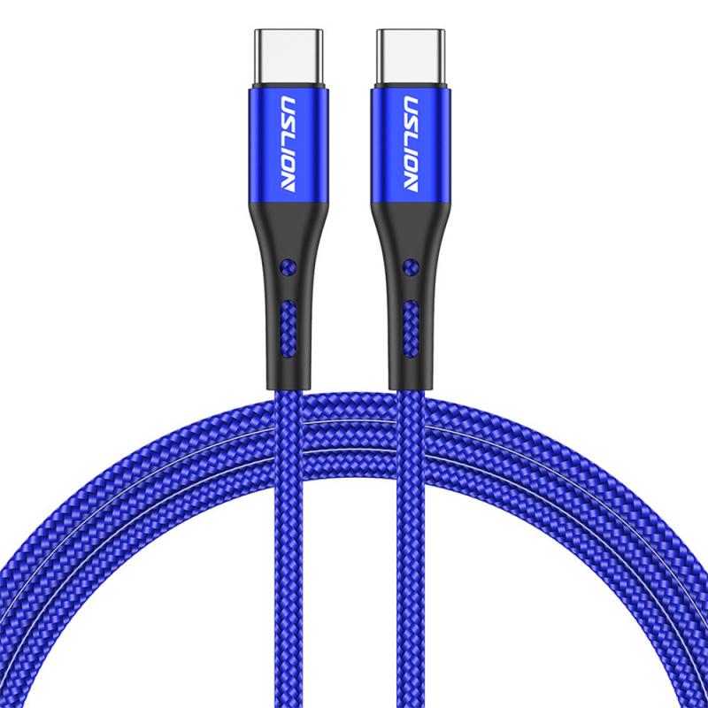 Nowy 1 sztuk USB type-c szybkie ładowanie kabel ładowania danych przewód podwójny typ C głowy linii danych dla HUAWEI P30 Xiaomi Samsung akcesoria: blue / 0.5m