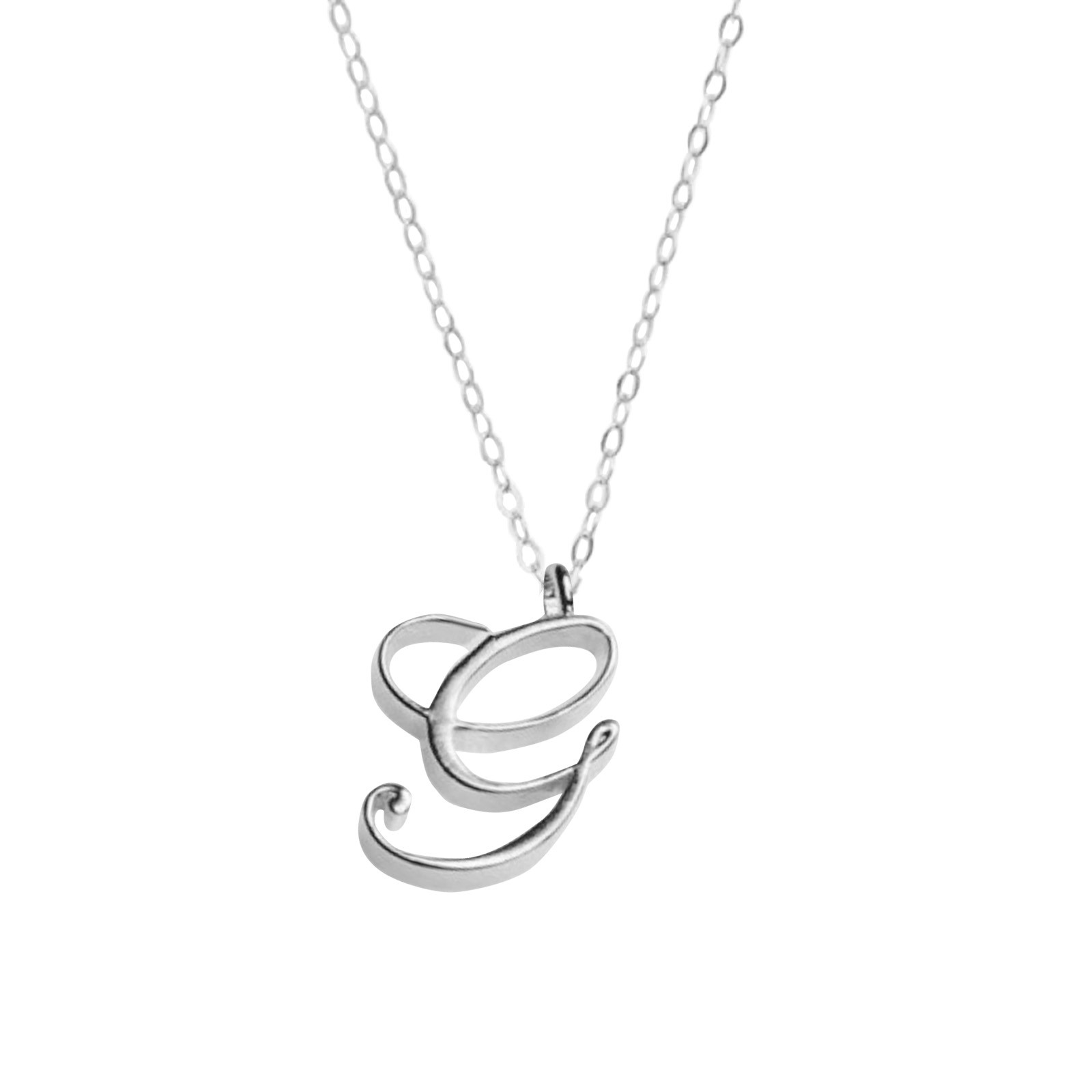 Anheng klassisk halskjede til kvinne 26 bokstaver engelsk kjede bokstav krageben hjem gjør-det-selv kjede choker rustfritt stål dame choker: Antikk bronse belagt