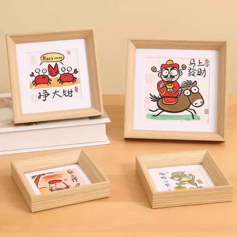 Marco de fotos de madera de 4/5/6 pulgadas para exhibición de mesa, marcos de fotos para retratos familiares de bebés y bodas, decoración de escritorio para fotos de pared