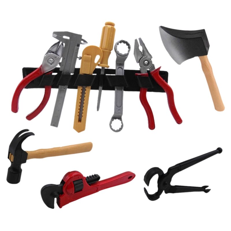 14 stuks/set reparatiegereedschap speelhuis speelgoed model voor baby's vroeg leren educatief speelgoed thuis plastic simulatiegereedschap  p20: Default Title