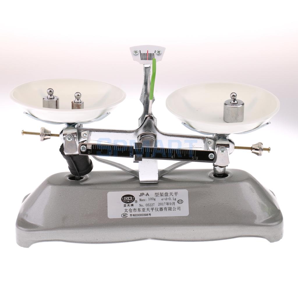 Mechanical 100 Gram Table Balance Scale with Weights for School Teaching Tool Lab Equipment