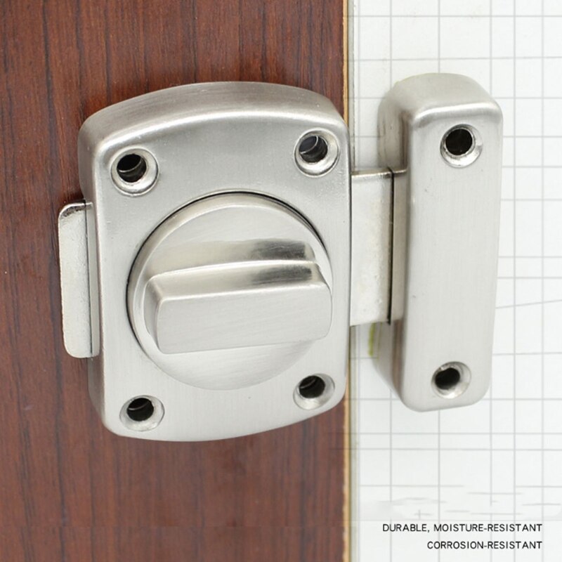 Bathroom Rotate Bolt Lock Keyless Twist Lock Zinc Alloy Cabinet Door Lock