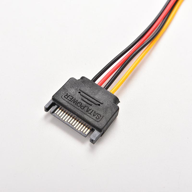 20cm 15 Pin SATA Male to Female 15 Pin 15P SATA Adapter Power Extension Cable Wire Cord 8 Inches 1pc