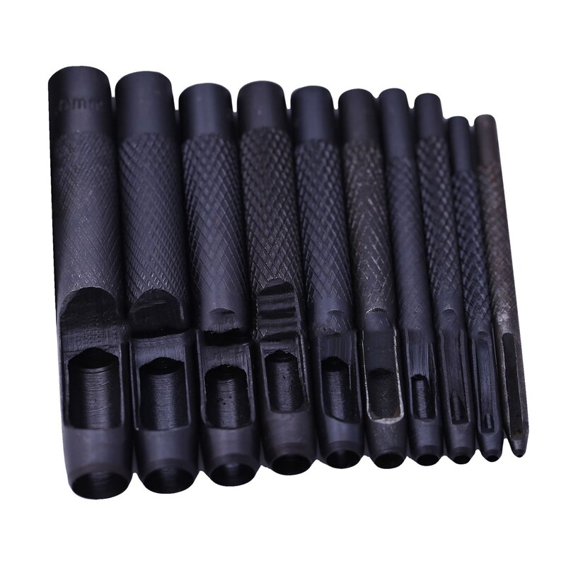 1mm-10mm Round Carbon Steel Leather Craft Shank Hollow Hole Punch for Leather Belt Band Gasket Punch Tools Leather Hole Punches