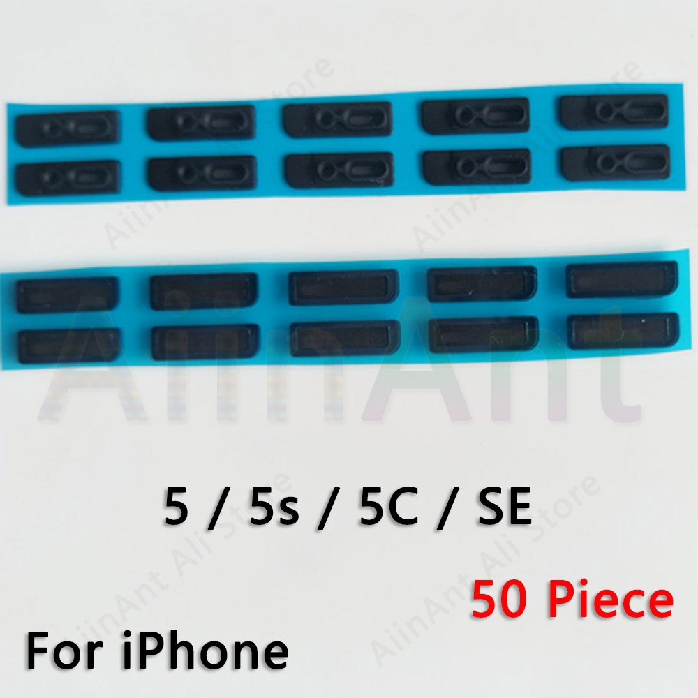 50 stück Für iPhone 6 5 5s 5c X Xs Max 5 6s LCD Bildschirm Anzeige Anti-Staub Gittergewebe Klebstoff Stecker Für iPhone 7 8 Plus Reparatur Teil