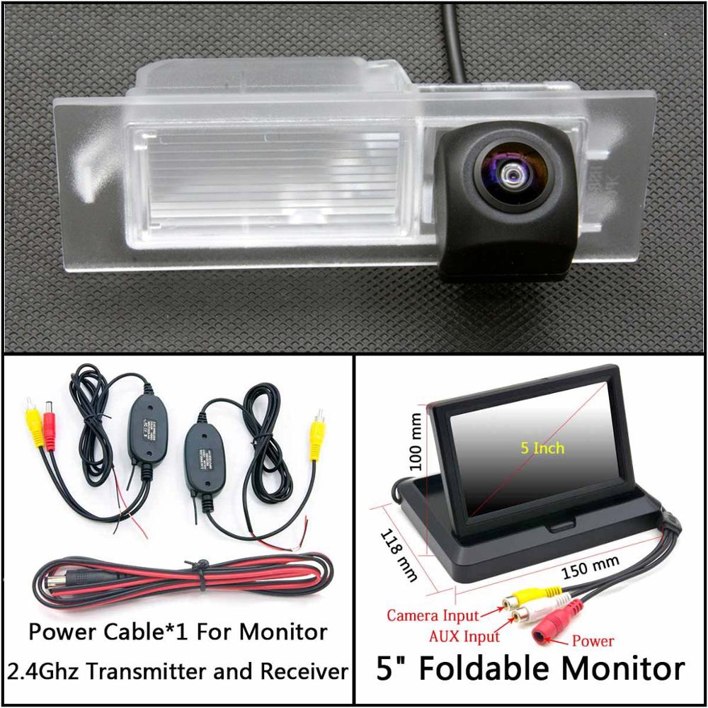 Cámara de visión trasera inversa HD de 175 grados para Fiat Tipo/Egea Monitor de aparcamiento visión nocturna impermeable: C Wireless 5 inch F
