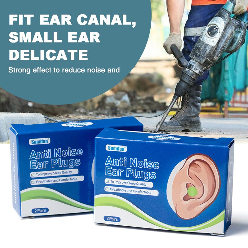 2 par öronproppar höga hörselskydd sova ljudisolerade öronproppar ljudisolering för reseskum mjuk brusreducering