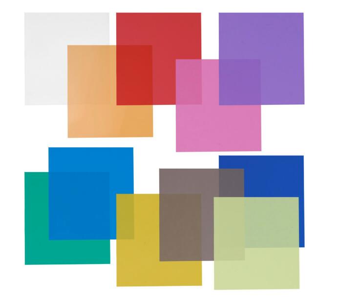 Selens 12 " /30cm 8/11 sett pakke med gelark gjennomsiktig fargekorrigering lys gelfilter til fotografering yongnuo strobe blits: 11 sett