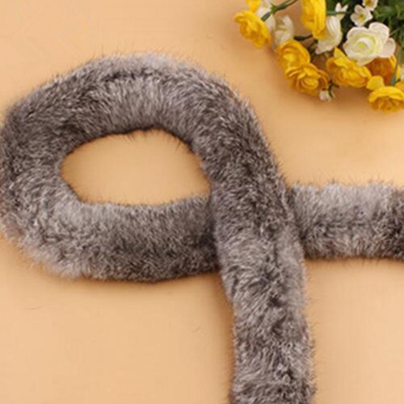 Kunstmatige Konijnenbont Lint Tapes Furry Trim Trimmen DIY Home Decor Naaien Kostuum Ambachten 1 Yard KYY8147: Grey