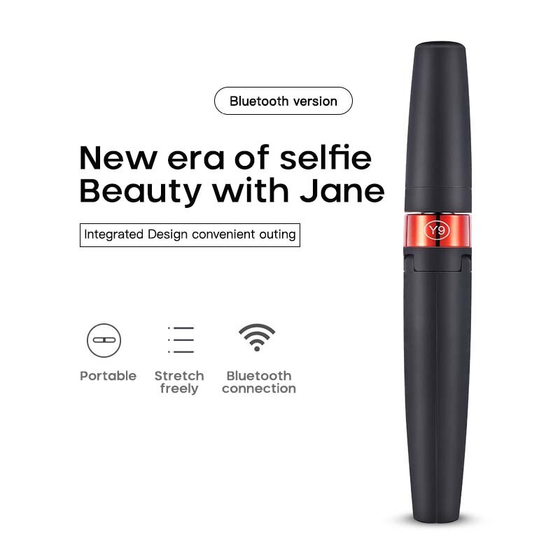 På lager trådløs bluetooth selfie stick med stativ 3- i -1 mini selfie stick foldbar bærbar telefonholder til xiaomi iphone