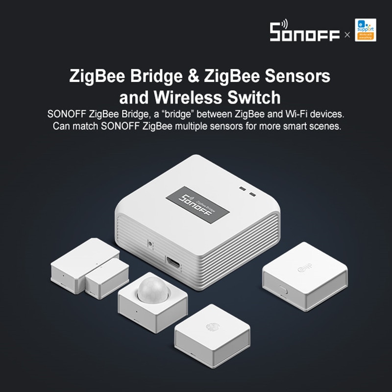 Sonoff Rf Brug 433Mhz Wifi Draadloze Signaal Converter Pir 2 Sensor/ DW1 Deur En Raam Alarm Sensor Voor smart Home Security Kits