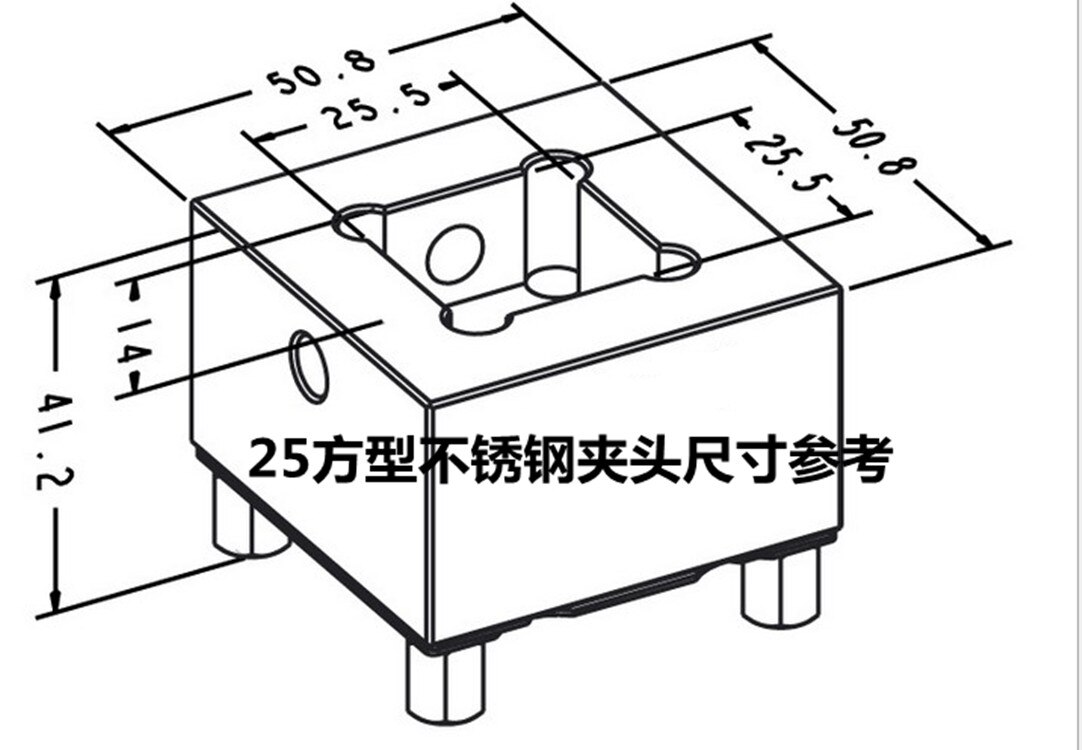 EROWA Fixture 25 Square Electrode Chuck Steel Seat Precision Fixture Frock Clamp A-ONE Locating Plate Clamp