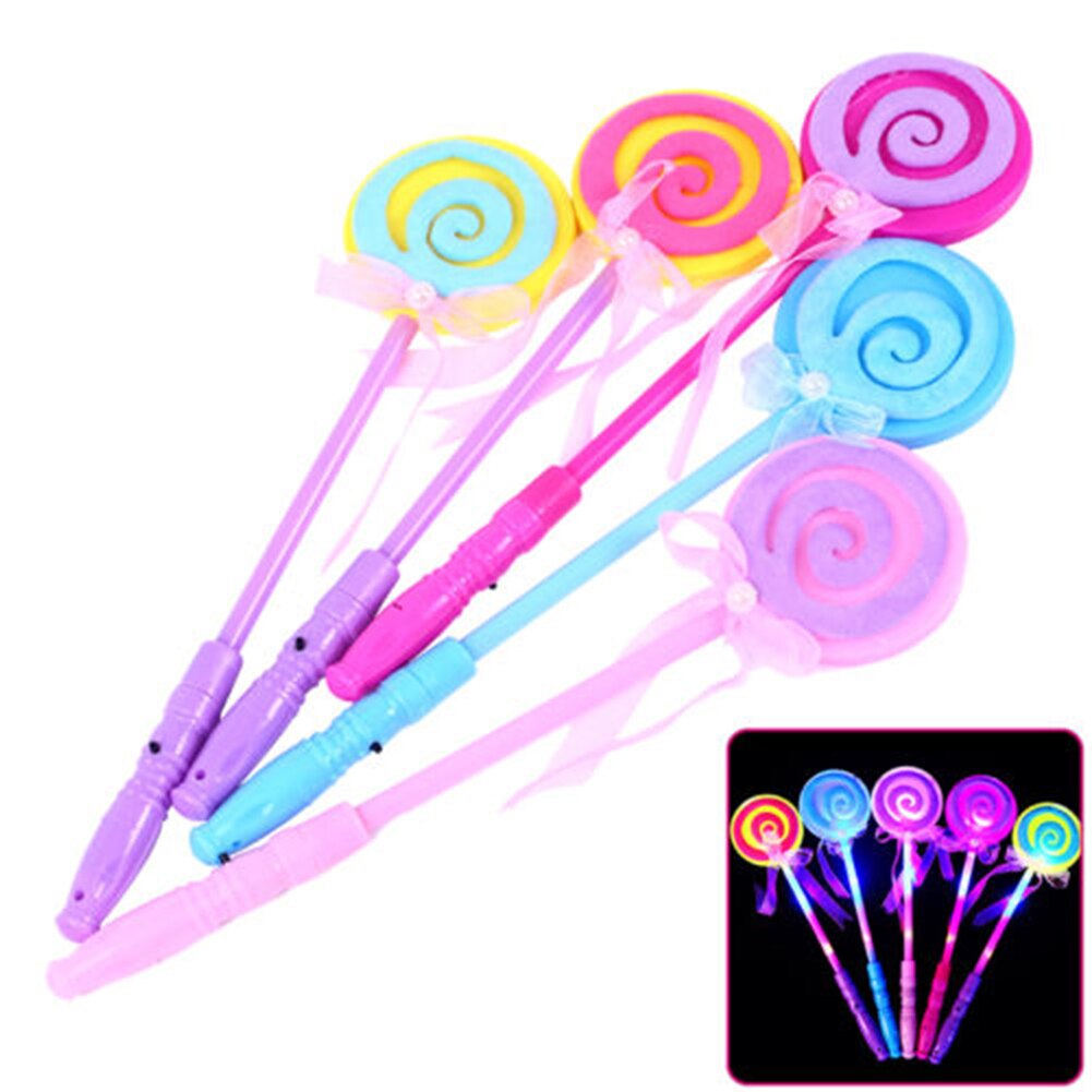 Led lollystokje les licht op knipperende fee magische prinses lollystokje meisje kerstmis voor gloeiende feestbenodigdheden speelgoed