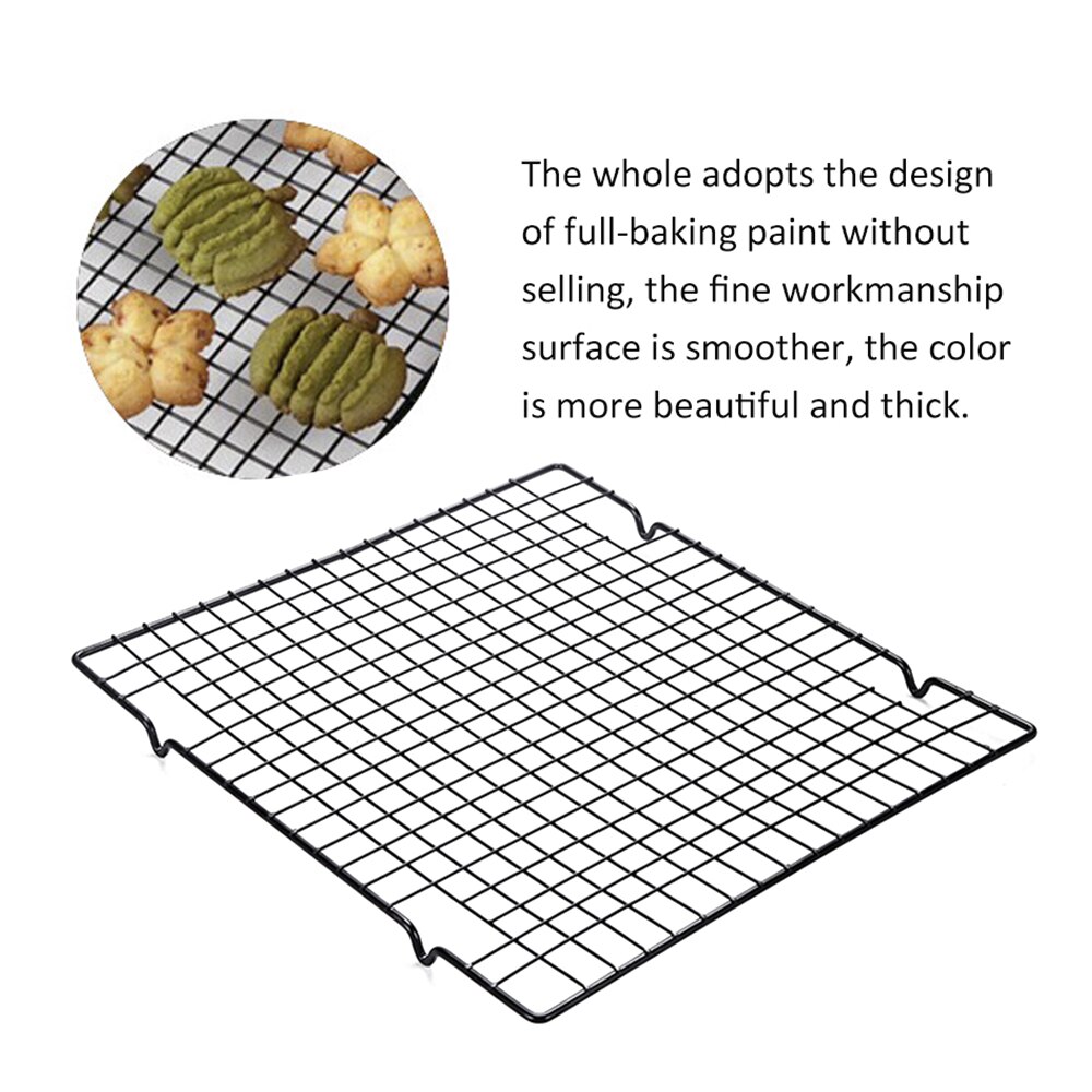 Cake Cooling Rack Nonstick Metal Cake Cooling Grid Rack Net Stainless Steel Wire Grid Cooling Tray Barbecue Cookie Holder