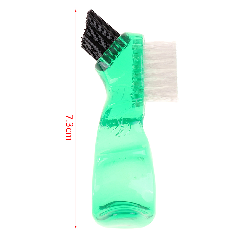 Brosse de nettoyage de prothèses dentaires, poils et poignée ergonomique en caoutchouc, poils multicouches, brosse pour fausses dents, outil de soins buccaux