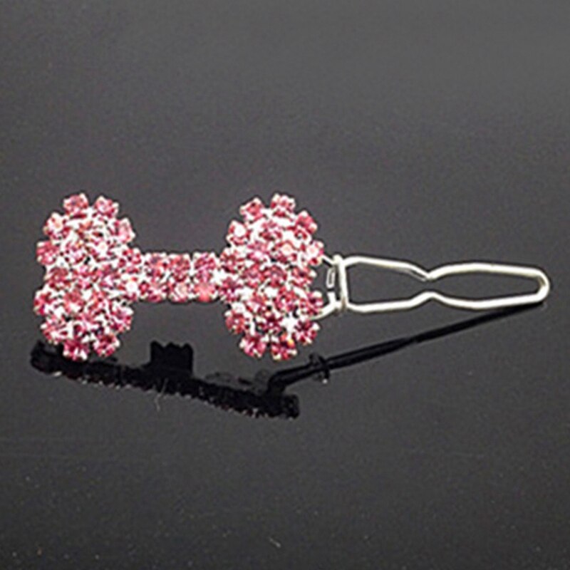 Smuk kæledyrslegering hårspænde rhinestone stil hund hovedbeklædning sød sløjfe blomst hårnåle multifarve hunde hår tilbehør: Stil 10