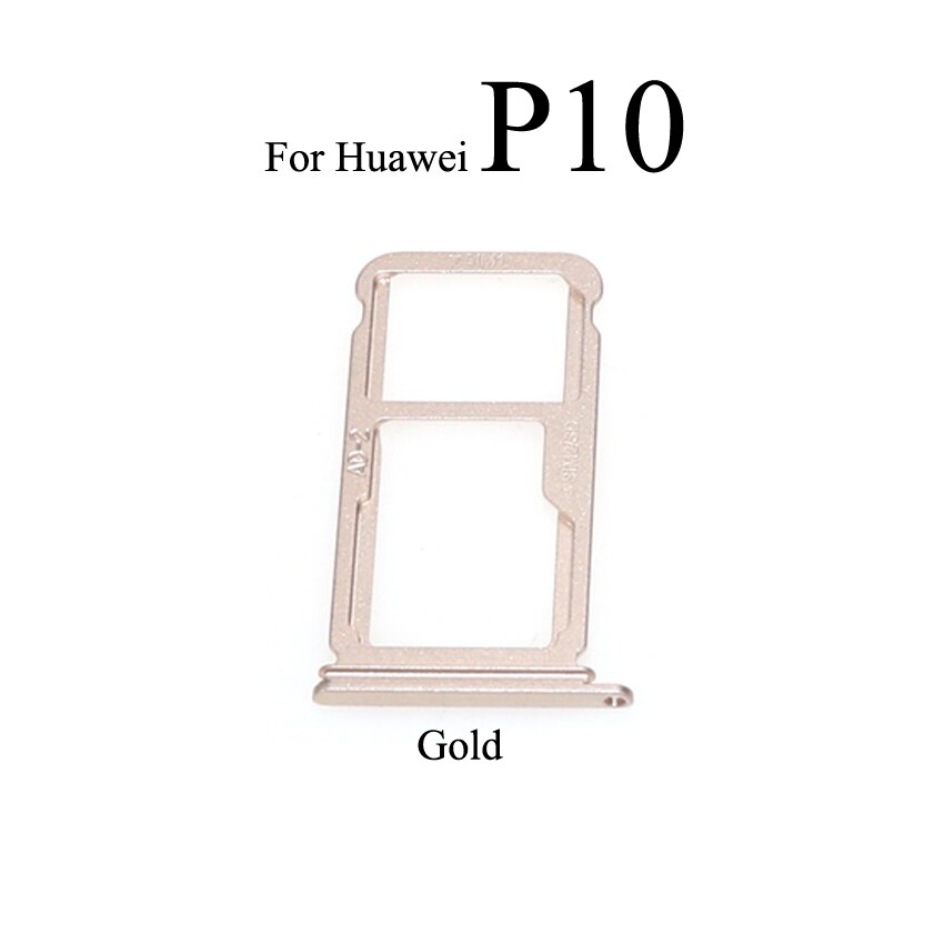 YuXi-bandeja de tarjeta Sim para Huawei P10 Plus P10 Lite, adaptador de soporte de ranura, piezas de repuesto: P10 Gold