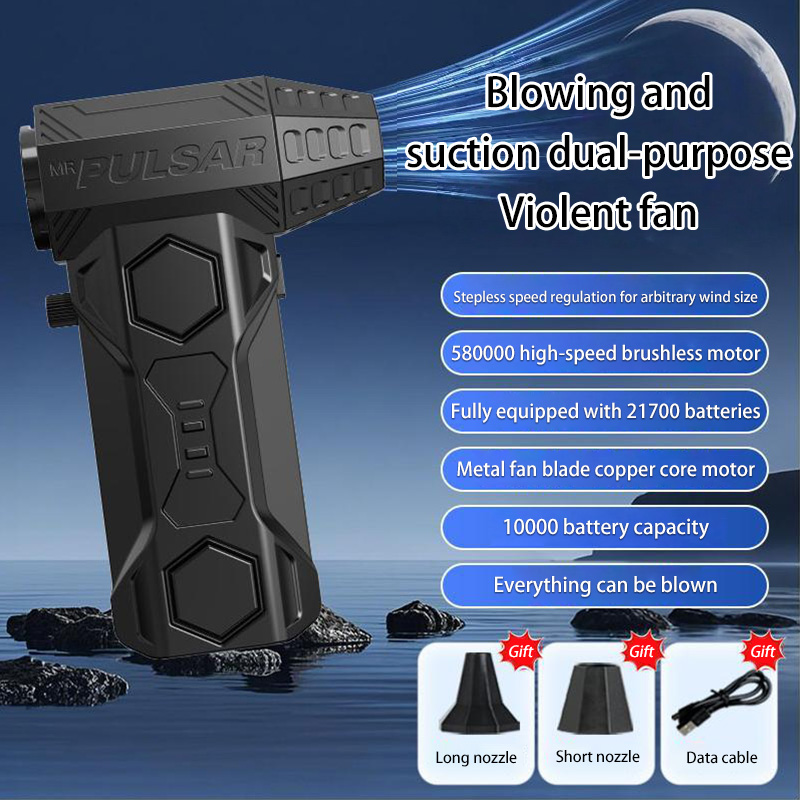 Xiaomi Turbo Jet ventilateur 990000 tr/min puissant ventilateur d'air moteur sans brosse vitesse du vent 75 m/s 10000 mAh brise forte ventilateur sous vide d'air: Gris clair