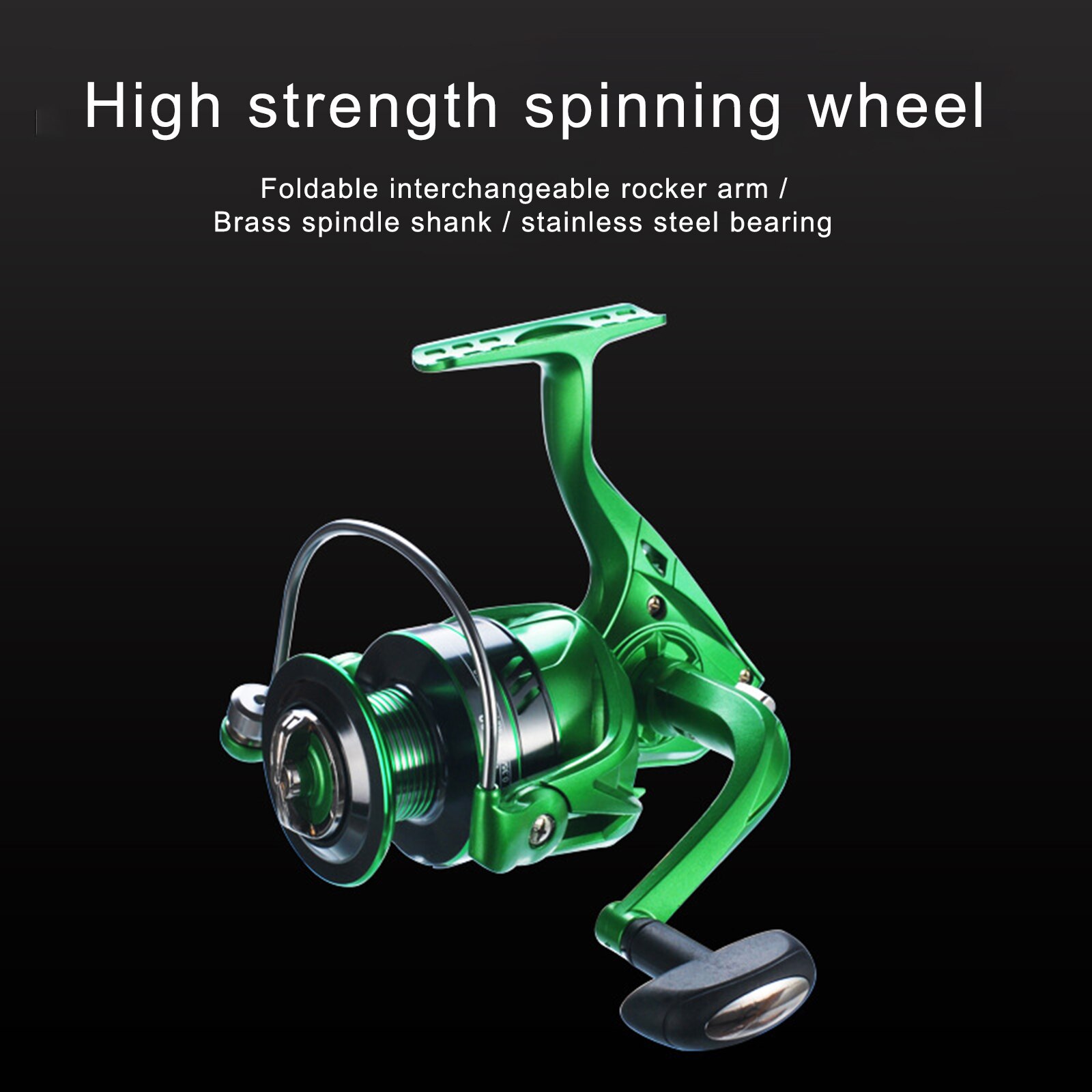 Newest Green Spinning Fishing Reel, 5.2:1/ 4.7:1 High Speed Fishing Reel Lightweight Smooth Fishing Accessory