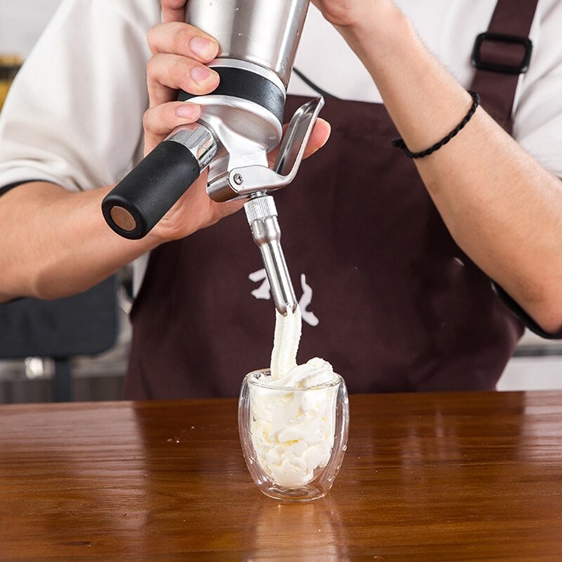 500ML Whipped Dessert Tools Cream Dispenser Stainless Steel Durable Cream Dessert Tools Cream Foamer for Kitchen