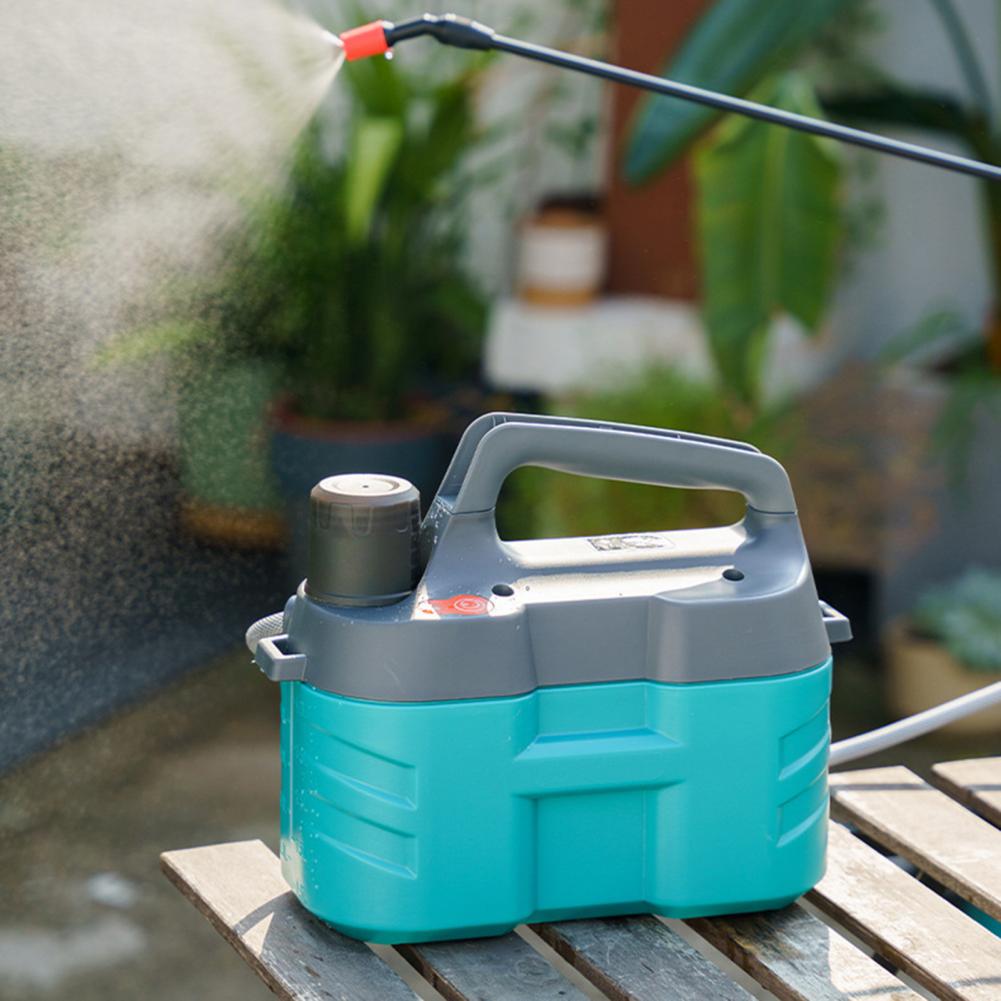 Pulverizador de plantas de 5L, rociador eléctrico ajustable de flujo práctico, rociador eléctrico de Metal recargable de un botón de trabajo para jardín