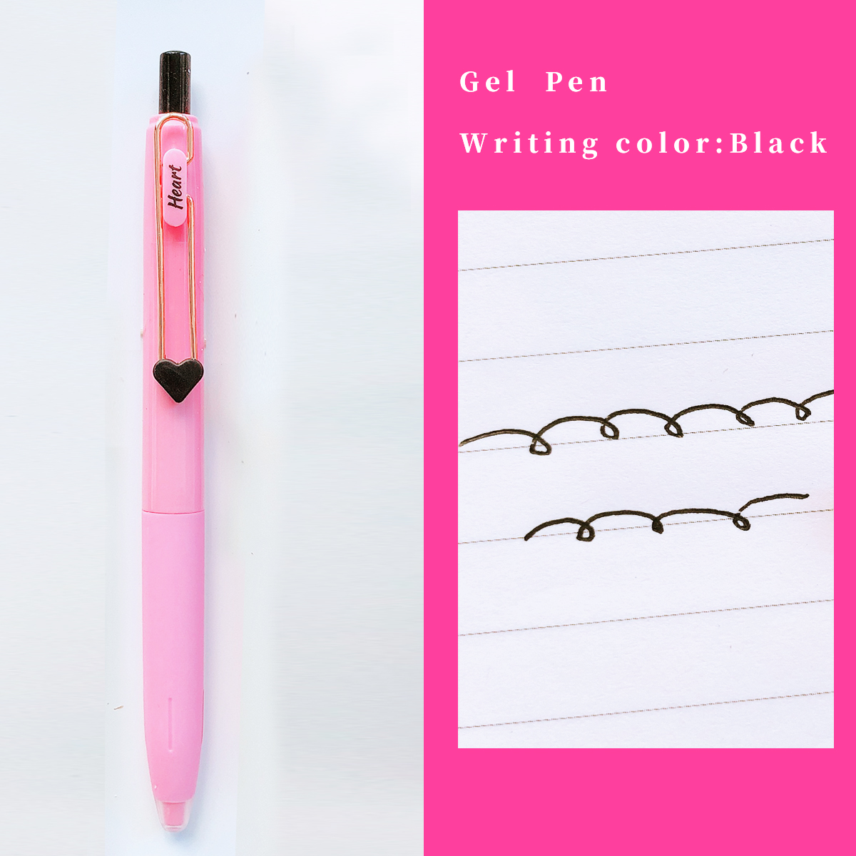 6/10 Colors Ballpoint Pen Cartoon Love 0.5mm Colorful Ink Gel Pens Silicone Kawaii Pens School Office Supplies Korean Stationery: Navy Blue