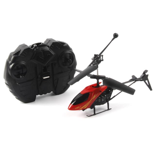 Nueva Radio de aviones de Control remoto Micro 2 canal RC 901 2CH Mini helicóptero para niños juego al aire libre: Rojo