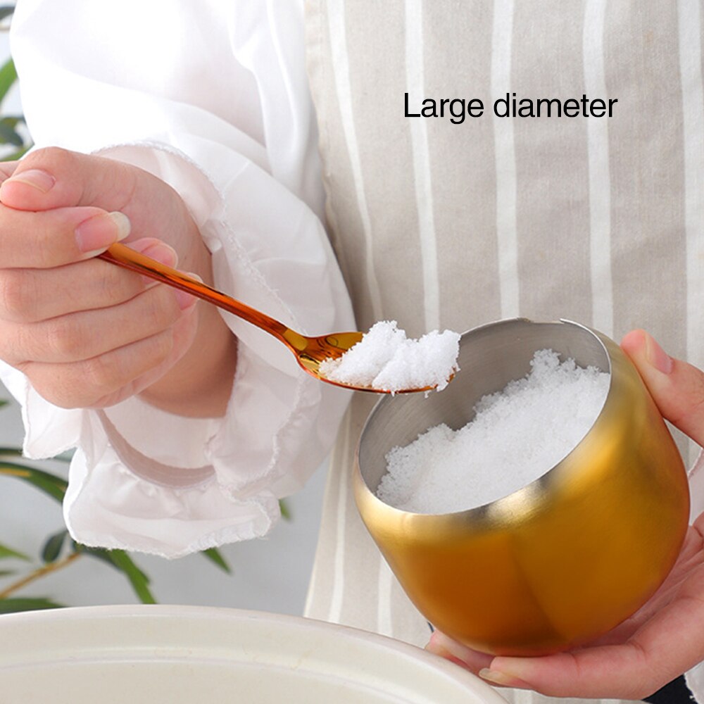 Rostfritt stål shaker och peppar shaker med lock och sked kryddor gryta socker skål salt kök arrangör förvaringsverktyg