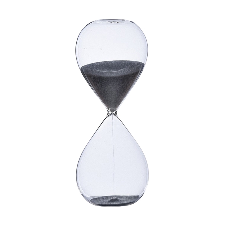 Sabliers en verre 60 minutes pour une meilleure concentration dans l'apprentissage relaxation: Black