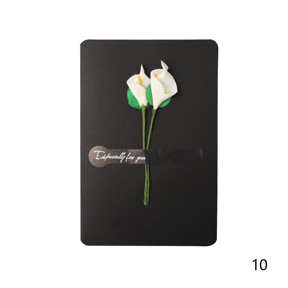 Uitnodigingskaart met gedroogde bloemen, handgemaakte kaarten, handgeschreven kaarten, verjaardagskaarten, bruiloftskaarten, bedankkaartjes, papier: 10