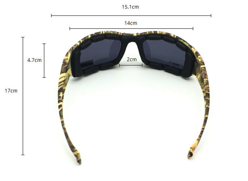 Camouflage frames Outdoor Glasses Windproof polarized lens Goggles for Hiking Shooting Camping