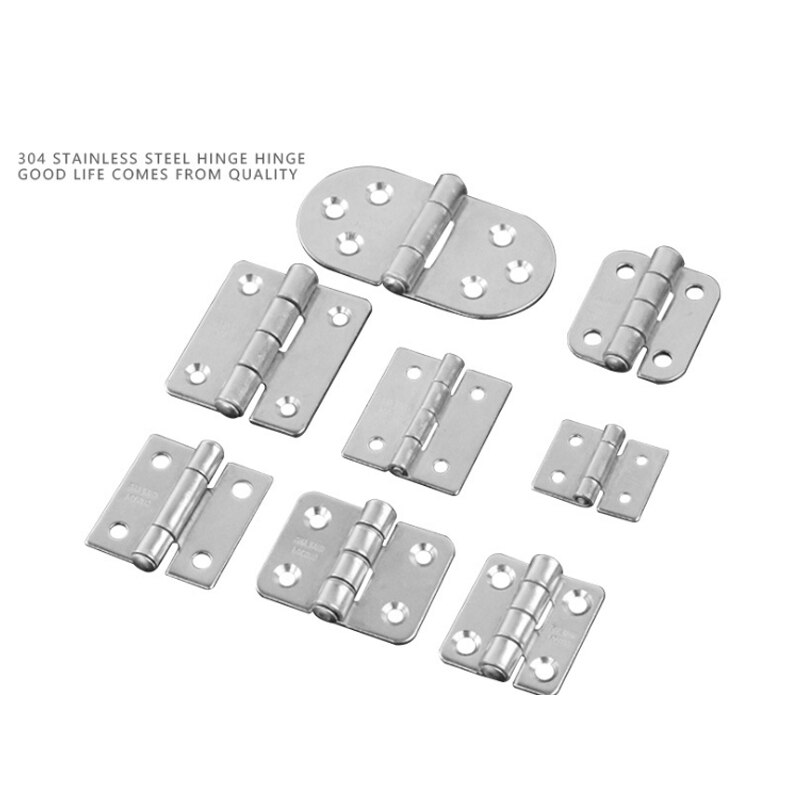 1pcs Thick 2mm/2.5mm Flat Hinge 304 Stainless Steel Cabinet Doors Windows Hinge Wooden Box Silent Hinge