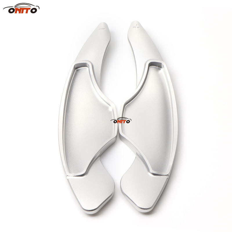 2 Stks/partij Auto Stuurwiel Shift Paddle Uitbreiding Shifter Accessoire Fit Voor Ats ATS-L CT6 40T CT6 28T auto Styling Rood/Zwart: silvery