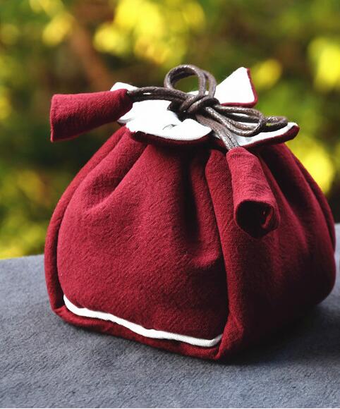 Travel Tea Pot cup Storage Bag Cotton Tea Cup Cloth Bag Solid Teaware protective jacket Outdoor Three Layer Tea Accessory ZH561: color4