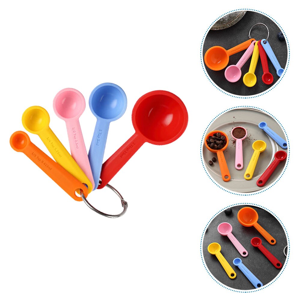 5 Pcs Baking Measuring Scoops Practical Measuring Scoop Silicone Measuring Spoons