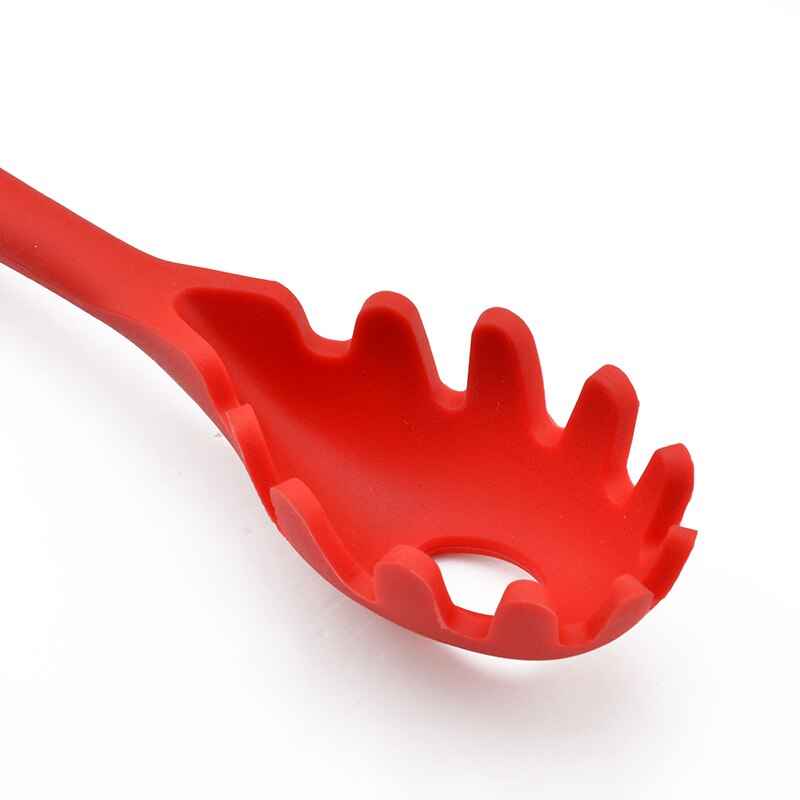 QueenTime Pasta Fork Server Silicone Spaghetti Spoon Heat Resistant Pastas Holder Noodles Spoons Kitchen Accessories