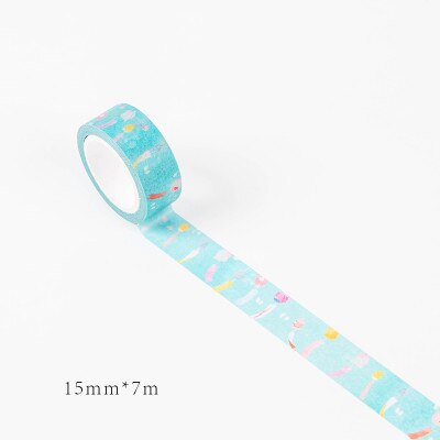 15mm * 7m söta kawaii kyoto dekoration japanska naglar dekorativa washi-tejp gör-det-själv scrapbooking maskeringstejp skolkontorstillbehör: 2