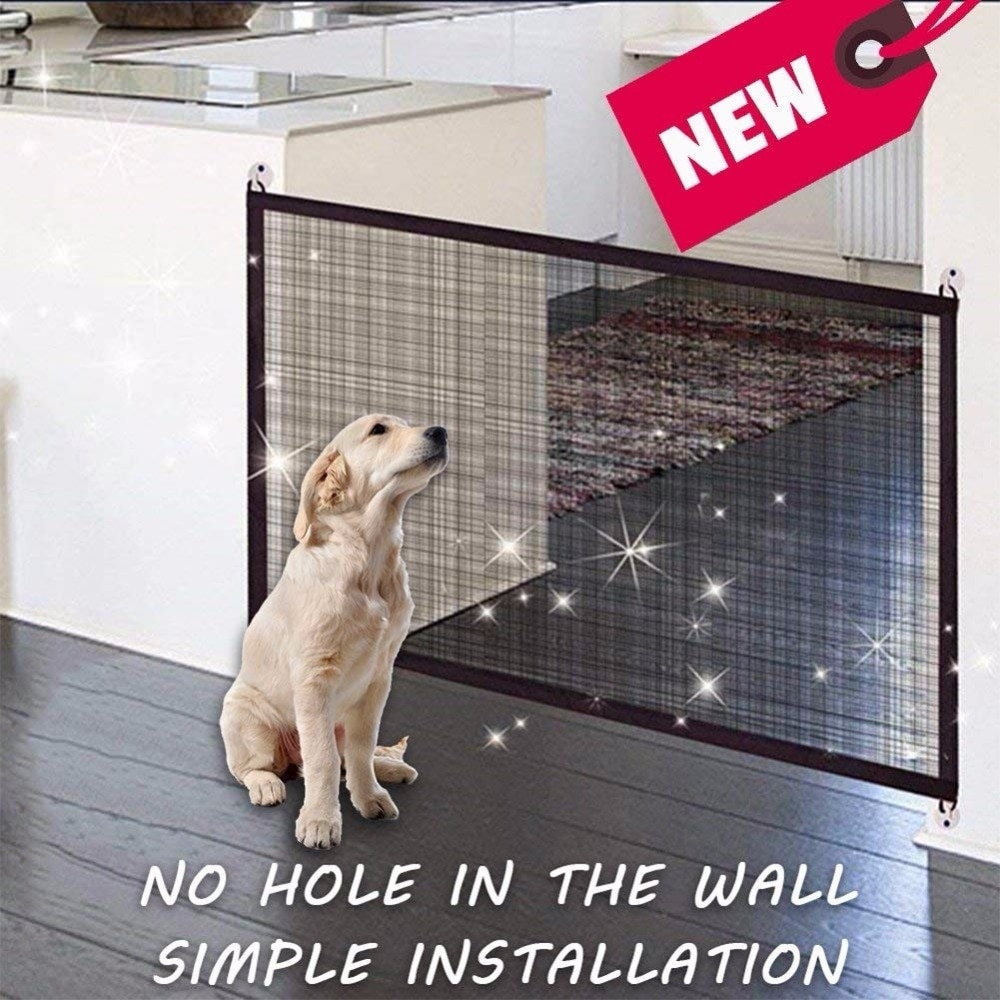Magiskt nät bärbart hundport husdjur staket säkerhetsvakt fällbart nät grind för husdjur hund katt säkert hölje staket