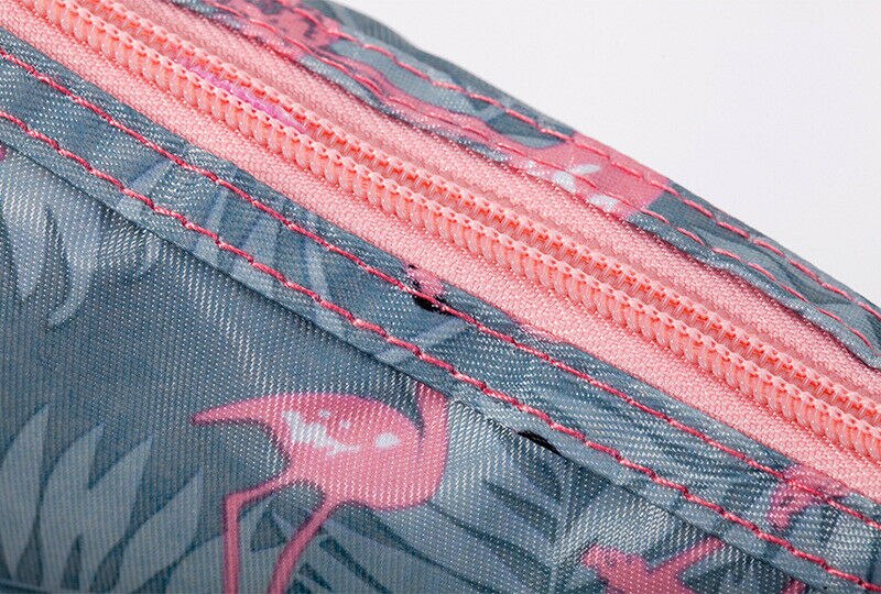 Linda bolsa de lona com cordão para cosméticos, saco de viagem à prova d'água para itens de higiene pessoal