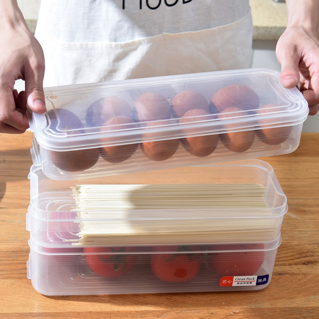 Kitchen Save Space Refrigerator Storage Box Food Container Fresh Spacer Layer Storage Rack Box Pull-out Drawer Organizer