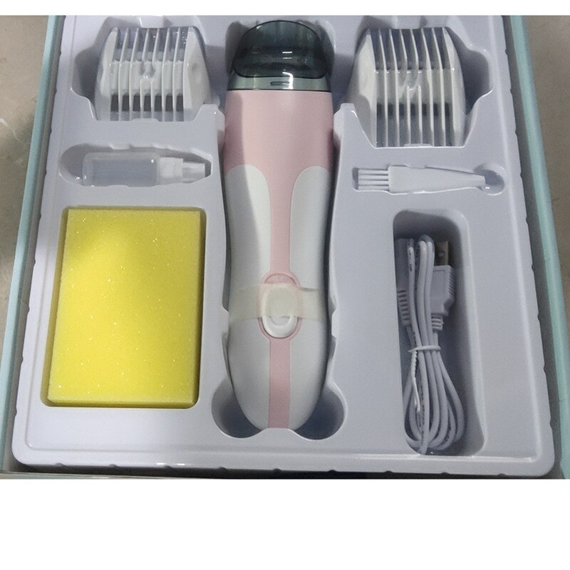 Kids Hair Suction Hair Clipper Infant Hair Trimmer Electric Toddler Waterproof Hair Clipper USB Charging Razor Shaver Cutting: pink