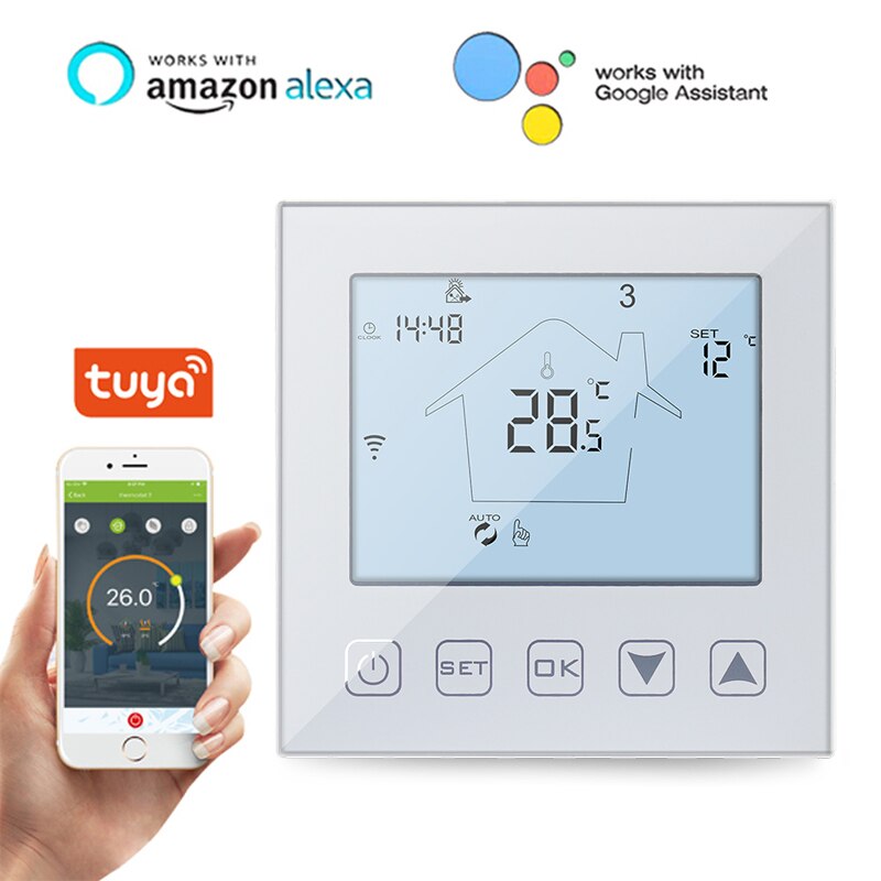 Tuya WiFi termostato sistema di controllo della temperatura intelligente per acqua/riscaldamento a pavimento elettrico caldaia a Gas funziona con Alexa Google Home