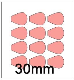Bloemblaadjes houten sterven scrapbooking snijder SMR-FL0017, 140*152mm/15.8mmthick: 30mm petals