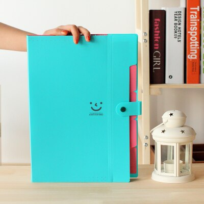Simpatici documenti di prova per cartelle di file di sorriso A4 cartoleria per studenti multistrato di grande capacità: 8