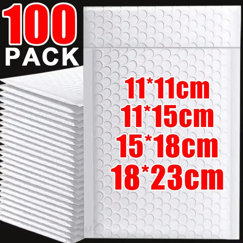 Bolsa de sobres de burbujas de 10/100 Uds., sobres de burbujas de espuma impermeables, bolsas de sobres de , bolsa organizadora de embalaje autosellada de plástico