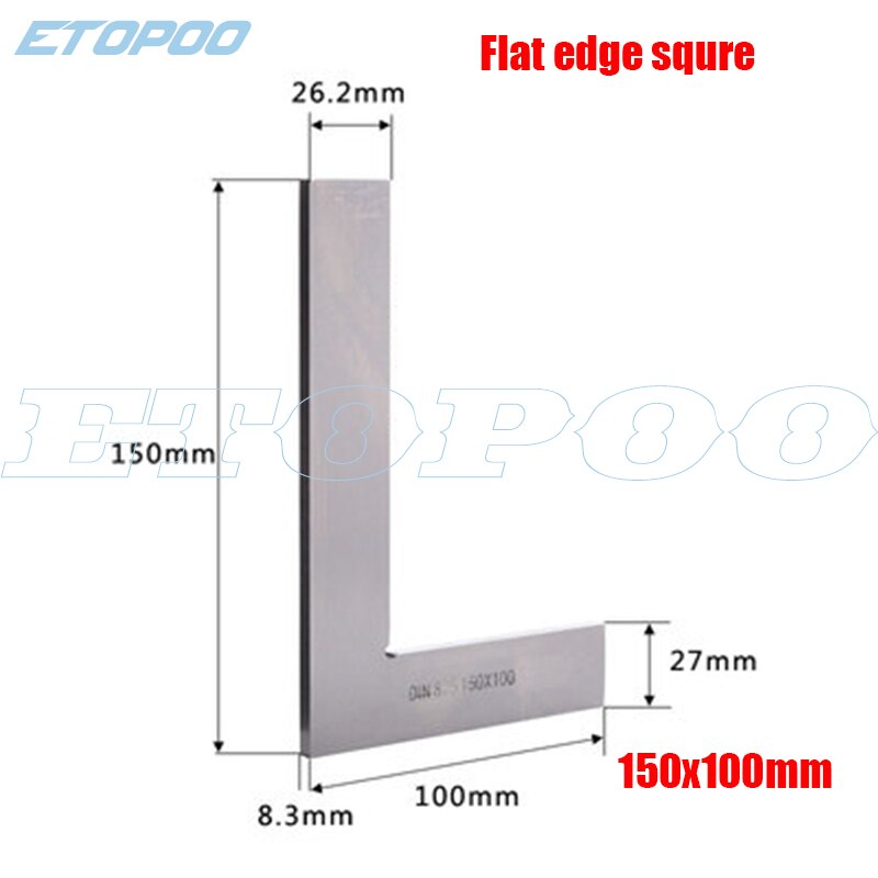 90 astetta litteä reuna neliö puuseppä neliöteräinen nelikulmainen nelikulmainen l #39 muotoinen puusepän viivaimen merkintämitta puuseppä: 150 x 100mm