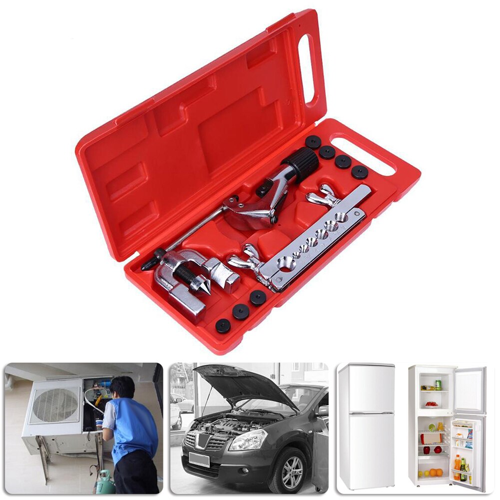 Universal Durable Metal Fuel Pipe Repair Double Flaring Die Cutter Tool Kit For Refrigeration Car Repair Combination Suit