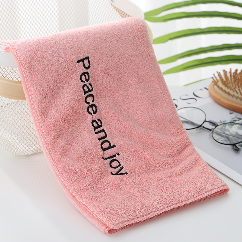Hohe Dichte Korallen Vlies Handtuch Handtuch einstellen Wasser Absorption Korallen Können Geschnitten Werden Rand Schloss Rand Verpackung Mikrofaser Handtuch 70x32cm: sicher-Rosa